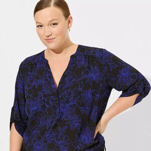 Harper Georgette Pullover 3/4 Sleeve Tunic Size 6X (30/32)
